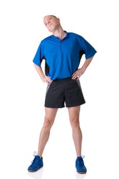 Man stretching muscles
