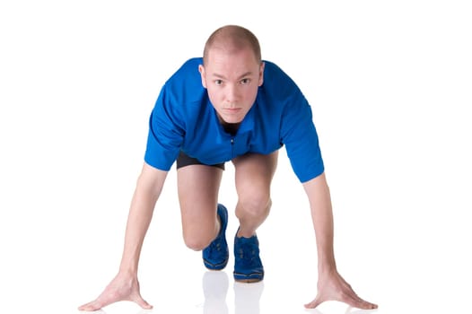 Man in starting position