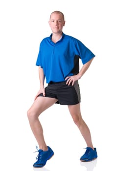 Man stretching muscles