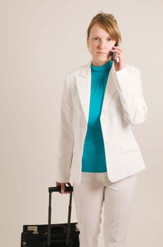 Businesswoman in white