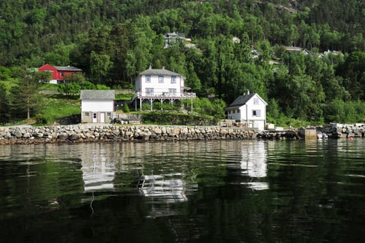 On a fjord in Norway.