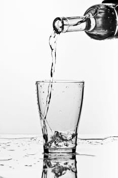 glass of pouring water