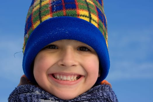 Portrait of adorable smiling little boy