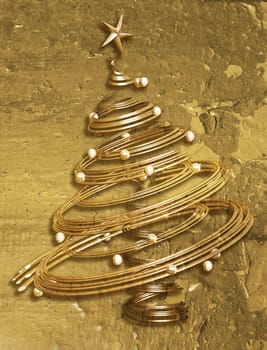 Grunge Christmas tree