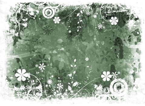 Chaotic floral grunge