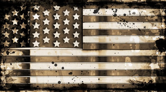Grunge stars and stripes