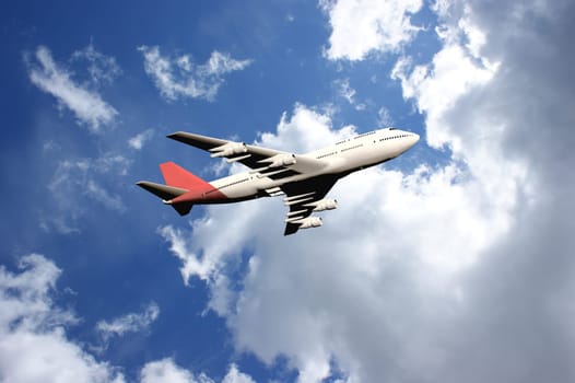 Plane in sky