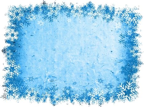 Grunge snowflakes