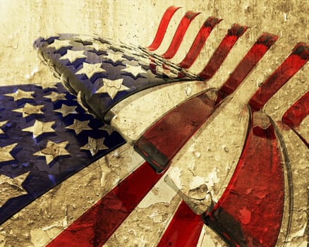 Grunge American flag