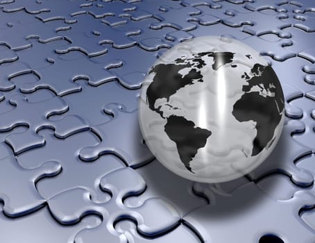 Jigsaw globe