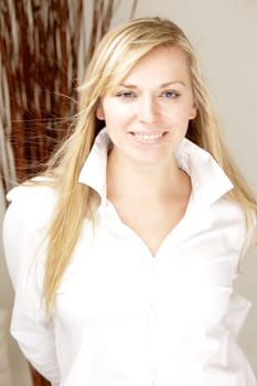 Young model smiling