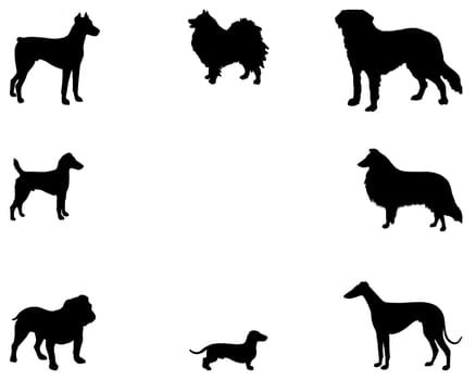 Background with dogs