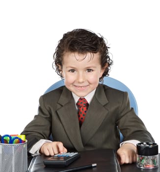 Adorable future businessman