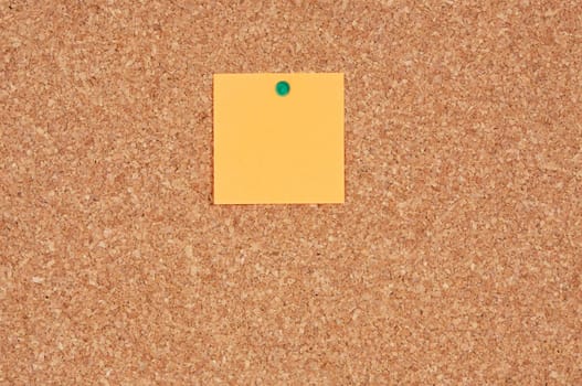 Noticeboard with a color note