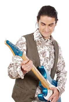 boy with electrical guitar