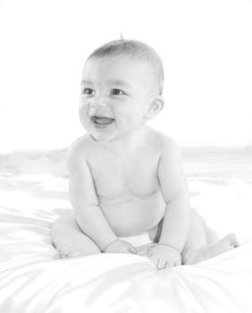 Laughing baby boy