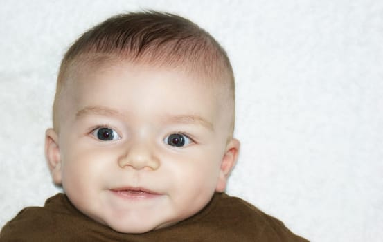 Smiling baby boy