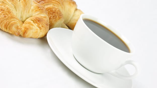 Coffee and croissants