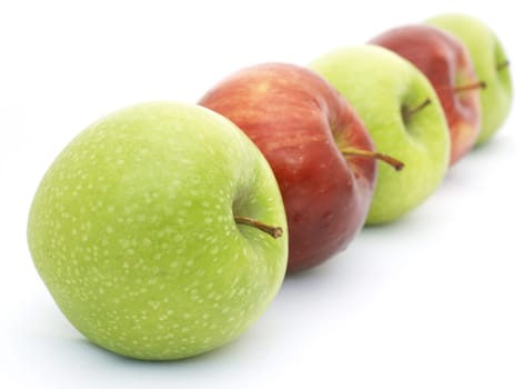 Red and green apples