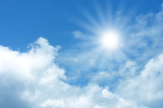 Blue sky with clouds