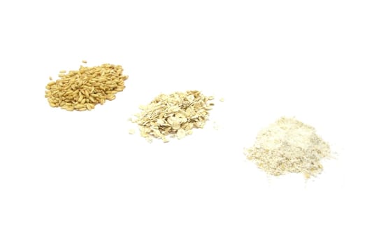 Oats as grain,flakes and flour