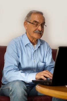 on the laptop