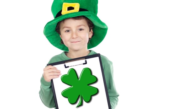 Child whit hat of Saint Patrick