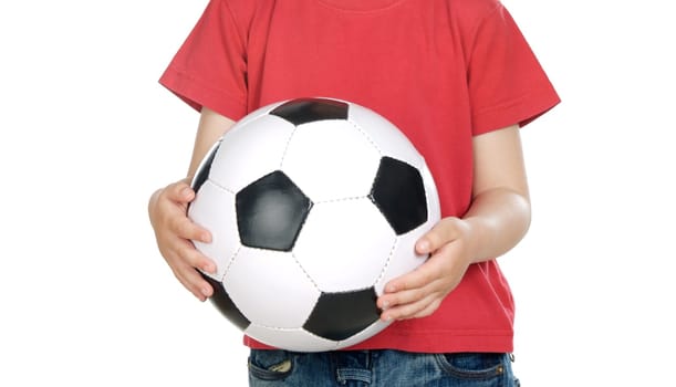 Child with soccer ball