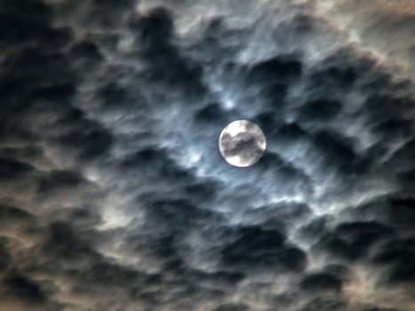 ominous sky - full moon