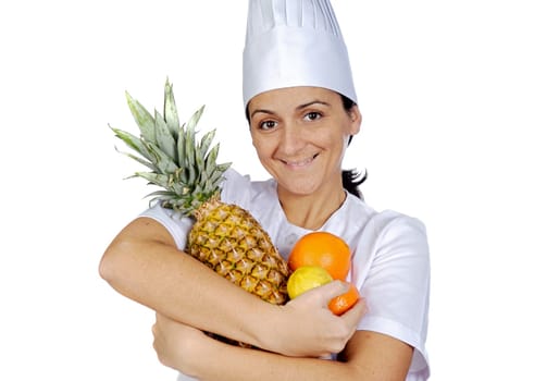 happy attractive cook woman