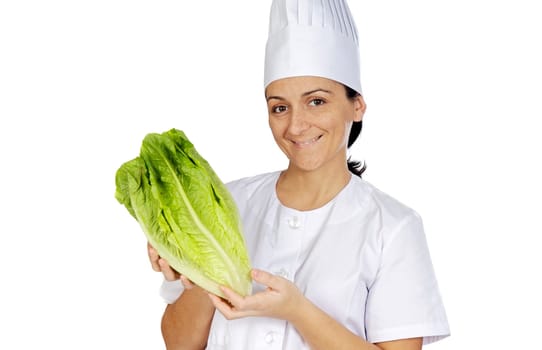 happy attractive cook woman