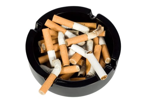 Cigarettes butts in ashtray - clipping