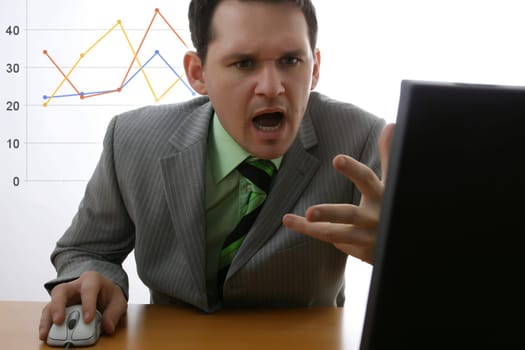 Businessman annoyed