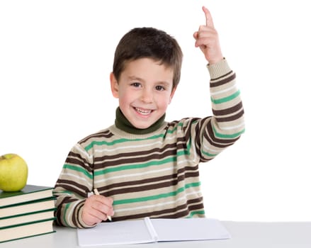 Child with notebook