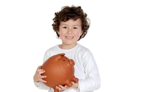 adorable child with its savings