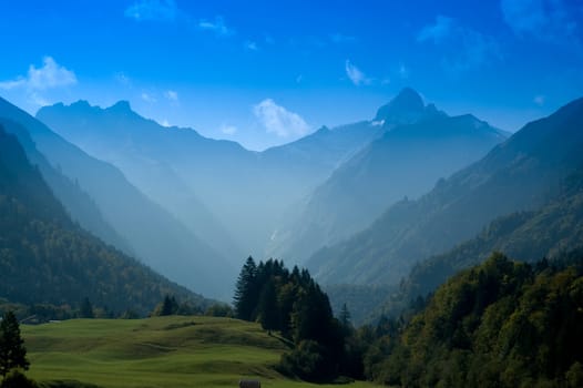 Mountain summit Trettachspitze in the Allgäu