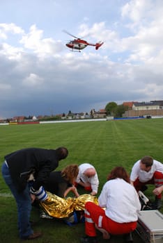 Emergency Doctor Sports Accident Helicopter Football