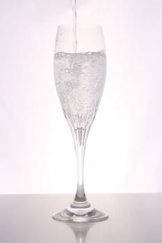 a glass of water