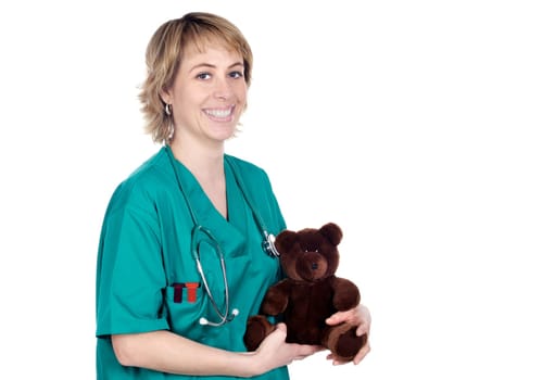 doctor with a teddy bear