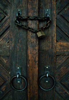 Old gate with lock