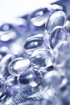White & Blue Glass Beads