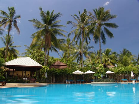 Swimming pool in Thai hotel