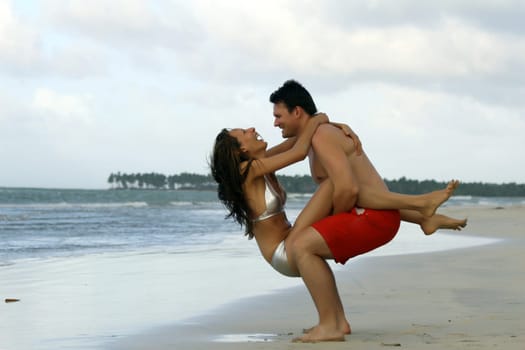 Fun for two on the beach