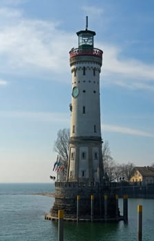 Lighthouse in Lindau on Lake Constance