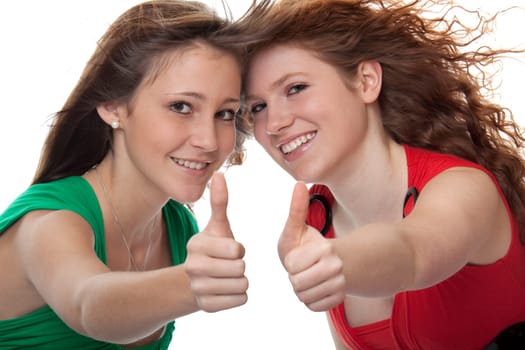 happy teenager with thumbs up