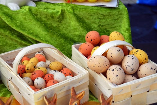 Easter eggs speckled