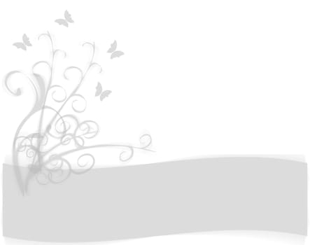 Floral Background Gray