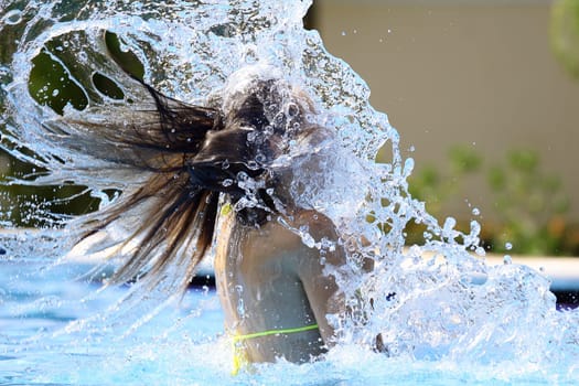 Bathing fun in the water