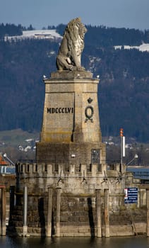 The Lion of Lindau on Lake Constance