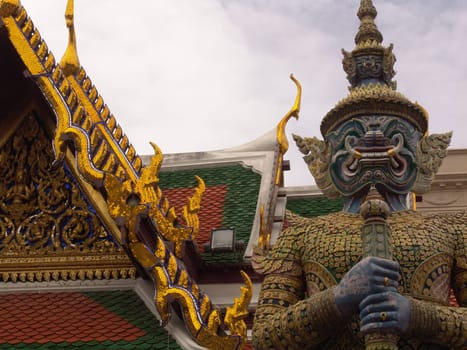 temple entrance decorated with gold